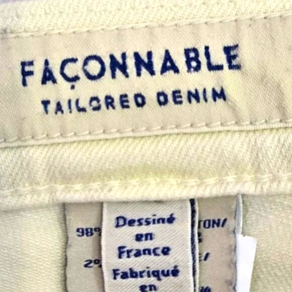Faconnable ladies straight jeans low rise size 28 in light green-yellow color - Picture 9 of 14